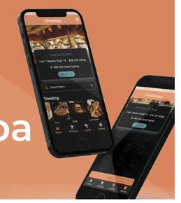 Original mobile product presentation, selectively obscured