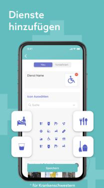 Care service configuration on mobile